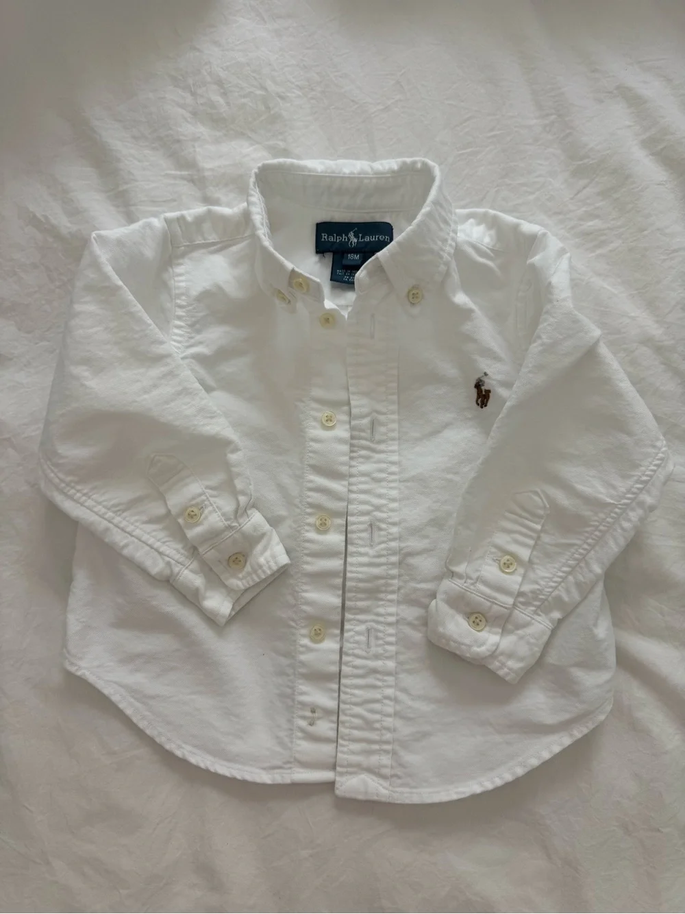 Polo Ralph Lauren Baby Boys White Oxford Button-Down Shirt | 18M |